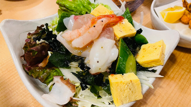 や台ずし 阪急茨木店の海鮮サラダ